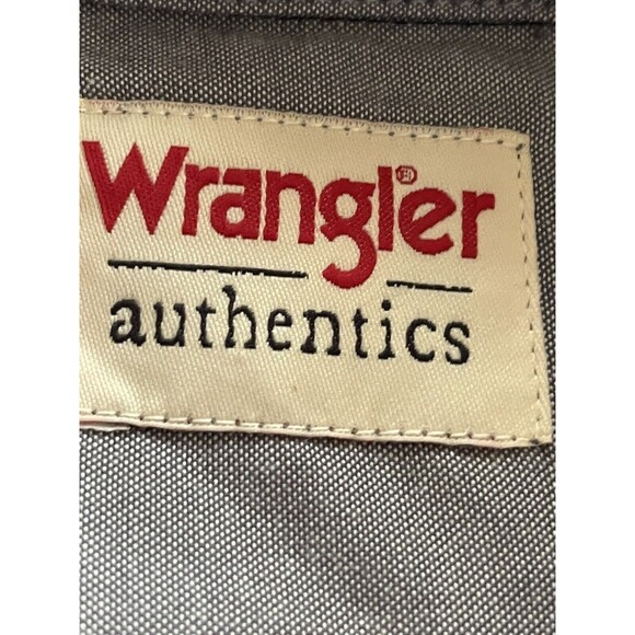 Wrangler Authentics Flannel Plaid Shirt LS Black / Gray 100% Cotton Mens 2XL NWT - Picture 10 of 11